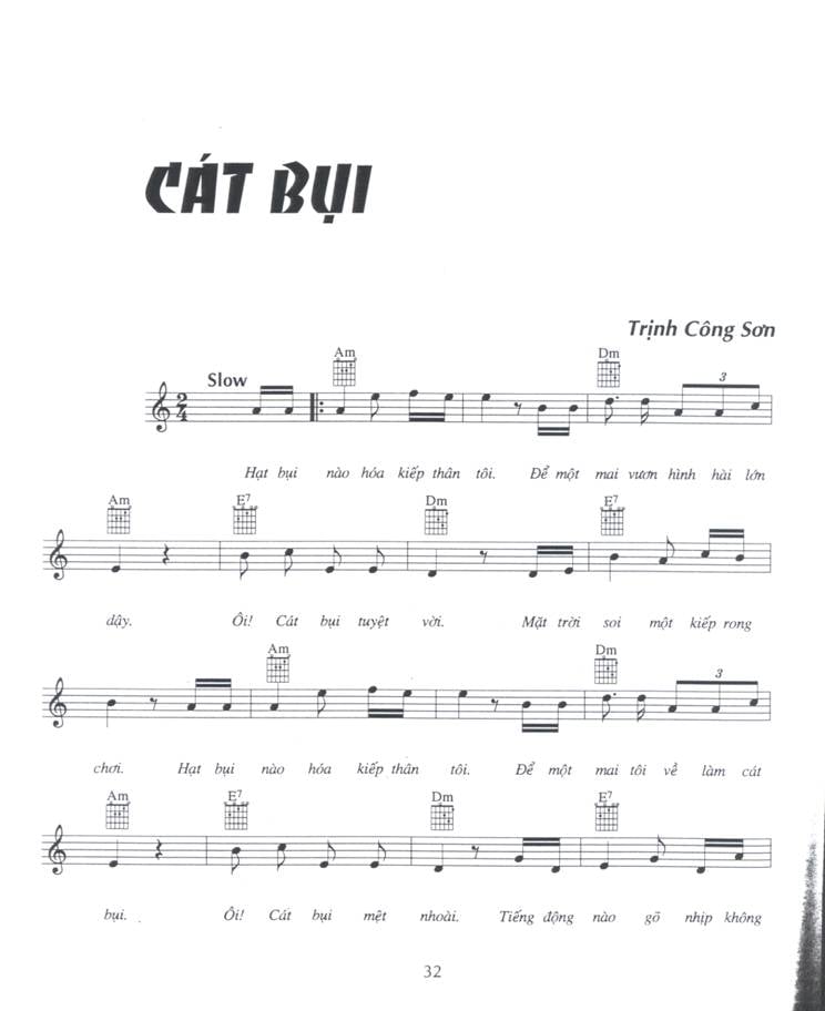 Sheet nhạc Cát bụi - Trang 1