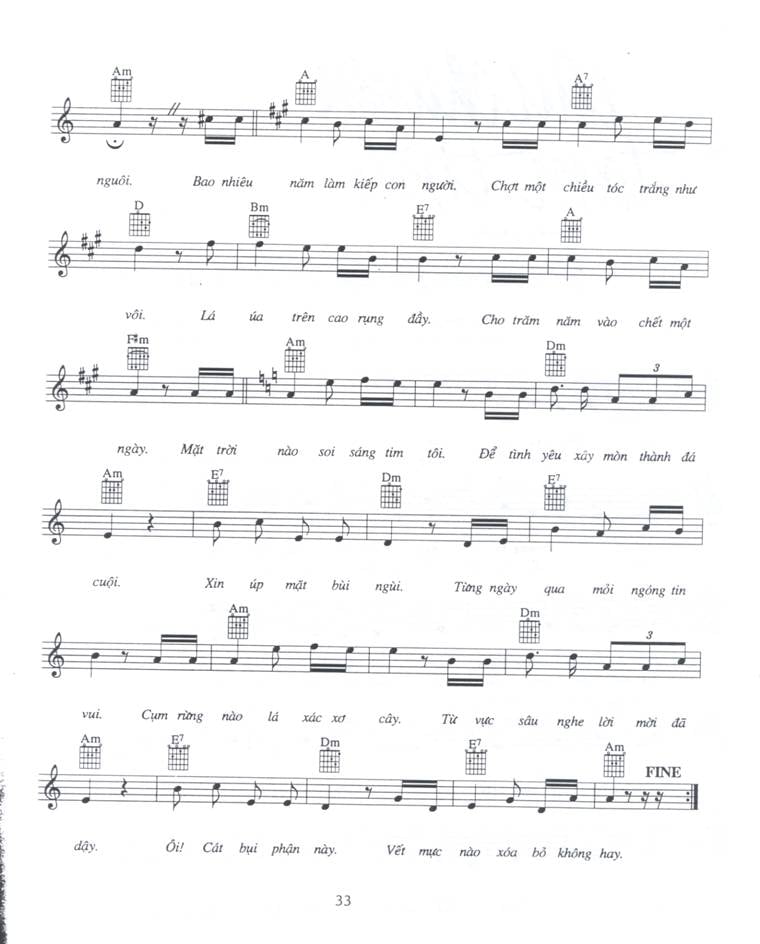 Sheet nhạc Cát bụi - Trang 2