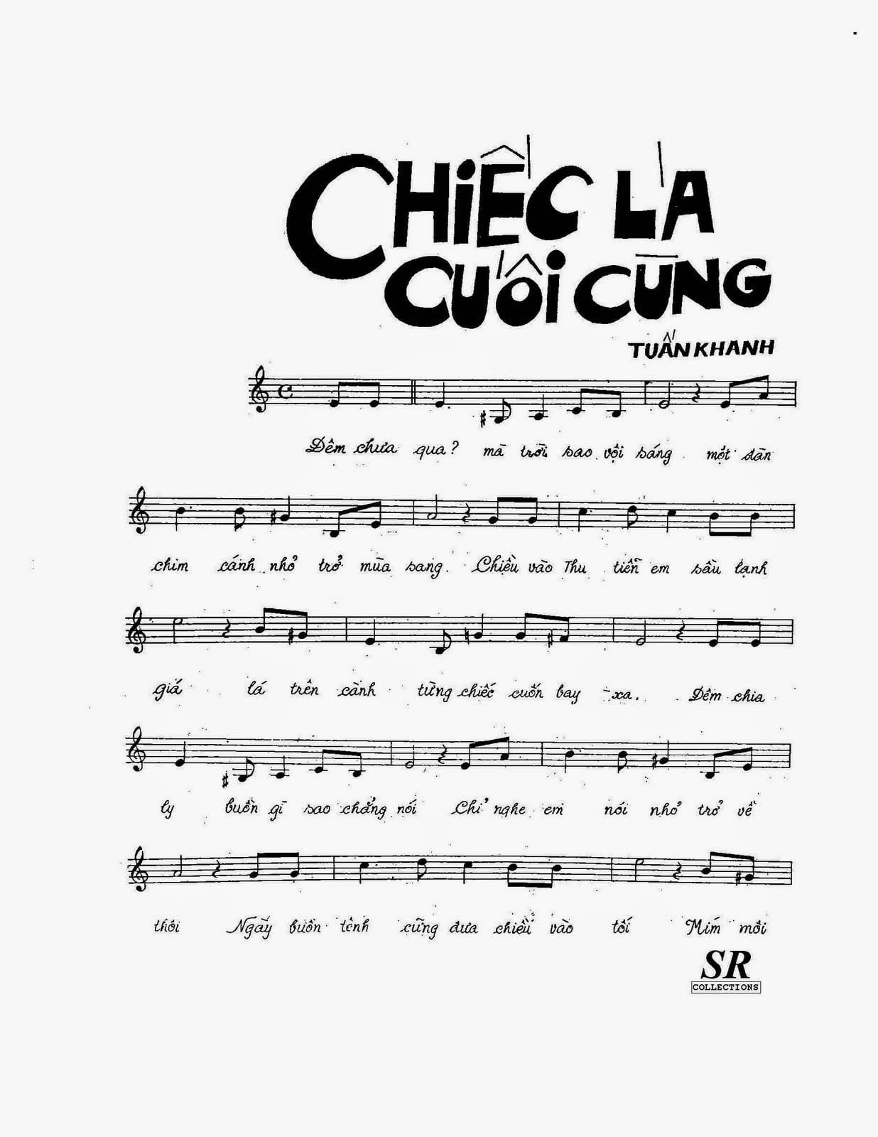 Sheet nhạc Chiếc lá cuối cùng - Trang 2