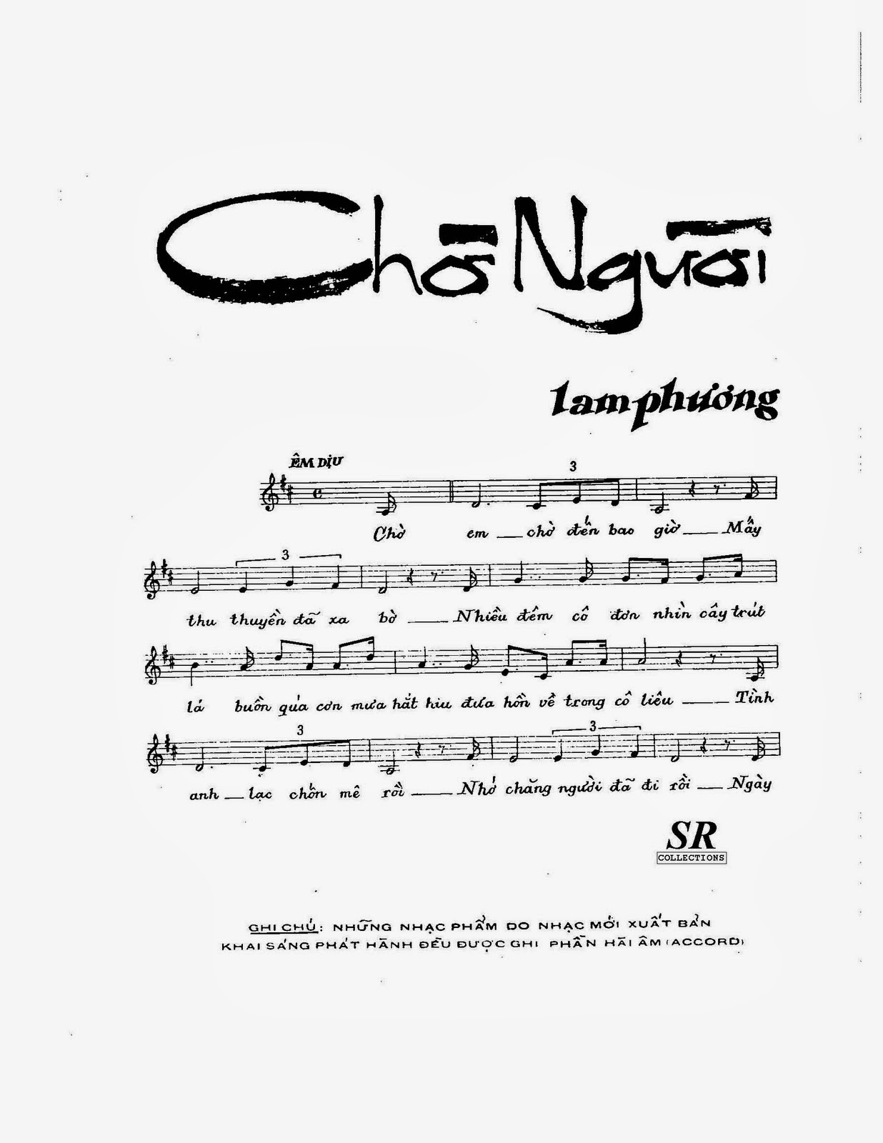 Sheet nhạc Chờ người - Trang 3