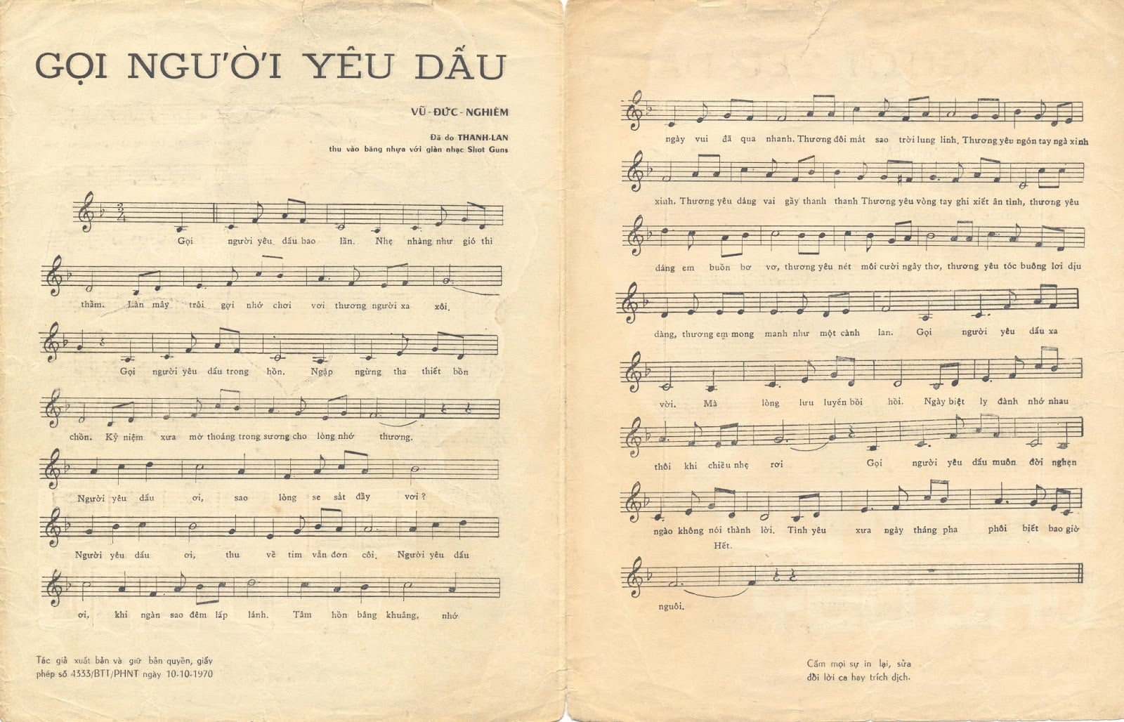 Sheet nhạc Gọi người yêu dấu - Trang 2