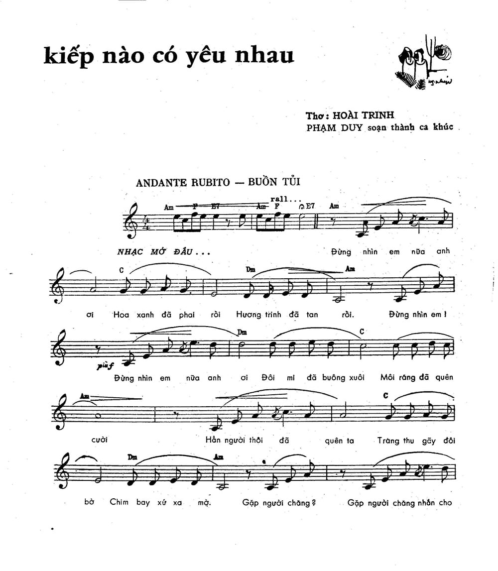 Sheet nhạc Kiếp nào có yêu nhau - Trang 1