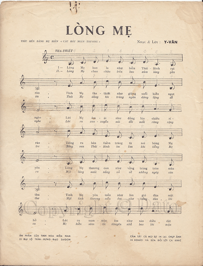 Sheet nhạc Lòng mẹ - Trang 2