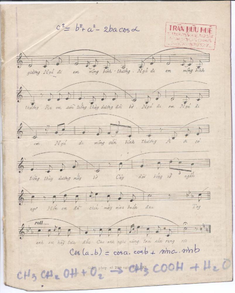 Sheet nhạc Ngậm ngùi - Trang 3