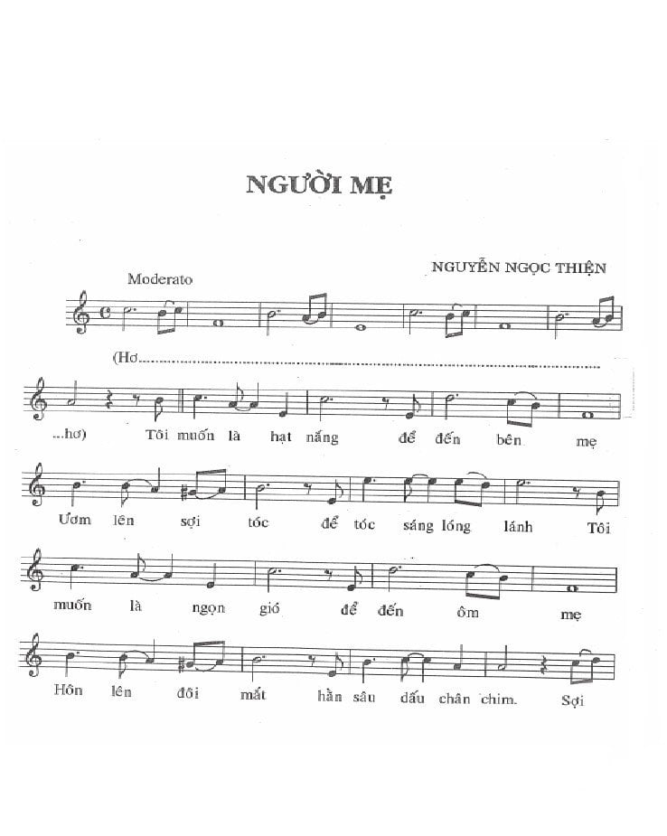 Sheet nhạc Người mẹ - Trang 1