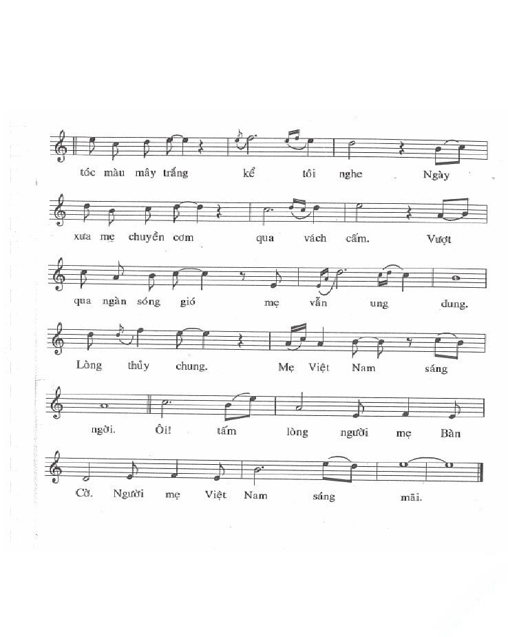 Sheet nhạc Người mẹ - Trang 2