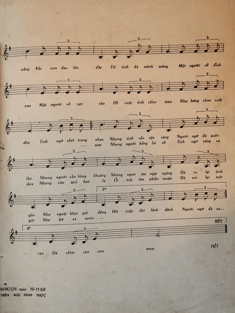 Sheet nhạc Tình nhớ - Trang 3