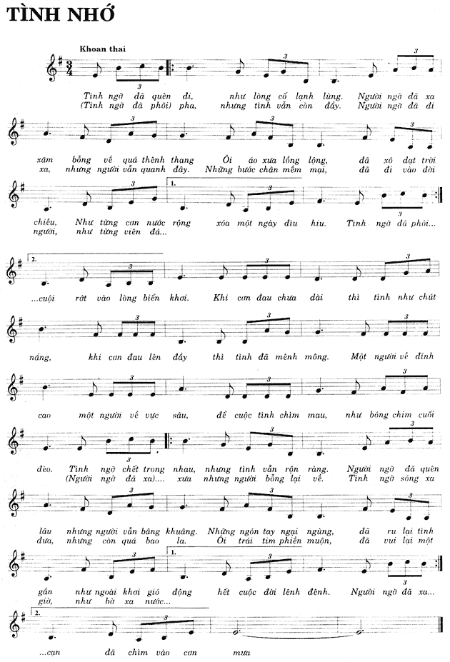 Sheet nhạc Tình nhớ - Trang 5